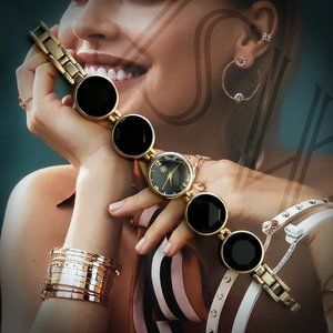 Isaac Mizrahi Live! Statement Quartz Watch & Bracelet